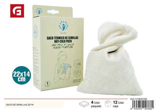 [137800786] Saco de semillas 22x14cm para terapia y relajación