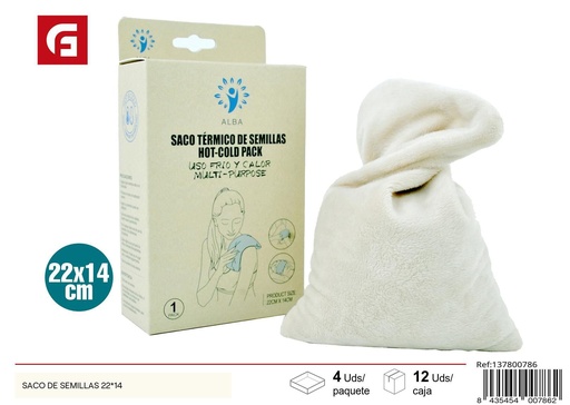 [137800786] Saco de semillas para terapia térmica 22x14cm - Cuidado personal