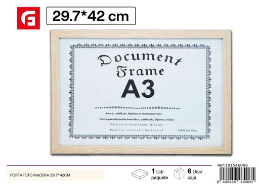 [191546006] Portafoto de madera 29.7x42 cm - Marcos y diplomas