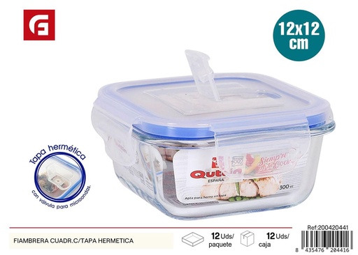 [200420441] Fiambre cuadrado con tapa hermética - Utensilios de vidrio y cerámica