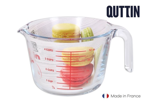 [10005401] Jarra medidora de vidrio 1000cc Quttin - Utensilios de cocina