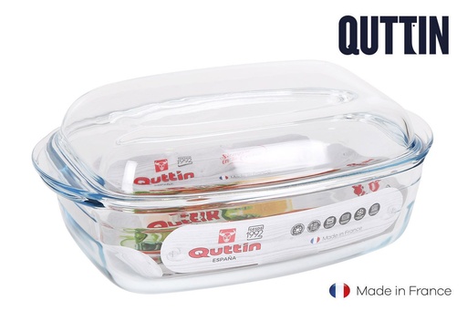 [10005397] Cacerola de vidrio rectangular con tapa 3L + 1.5L - Utensilios de cocina