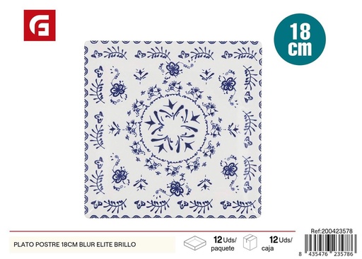 [200423578] Plato de postre 18cm Blur Elite Brillo - Vajilla decorativa