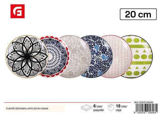 [10005514] Plato fuente redonda japonesa de cerámica 20cm Hanae para cocina