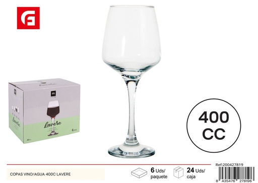 [200427819] Copas de vino/agua 400 cl - Vajilla de vidrio