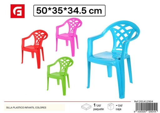 [201412904] Silla de plástico infantil colores, muebles para niños