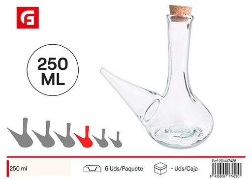[201417428] Botella de vidrio con tapón de corcho de 250 ml - Utensilios de cocina