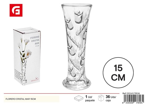 [201417816] Florero de cristal mar 15 cm - Decoraciones del hogar