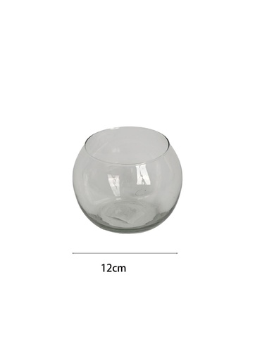 [8435525705192] Pecera de vidrio 12cm - Decoración con flores