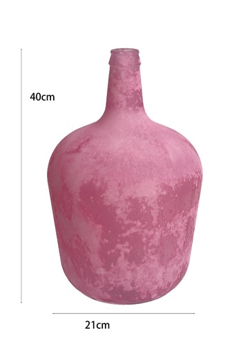 [8435525720355] Garrafa envejecida rosa 10L - Decoración de flores