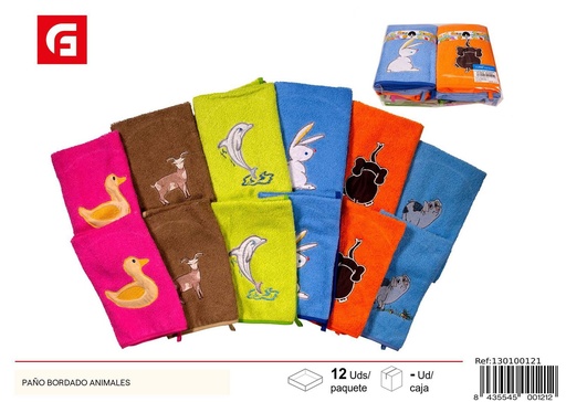 [130100121] Paño bordado animales para cocina - Accesorios de limpieza