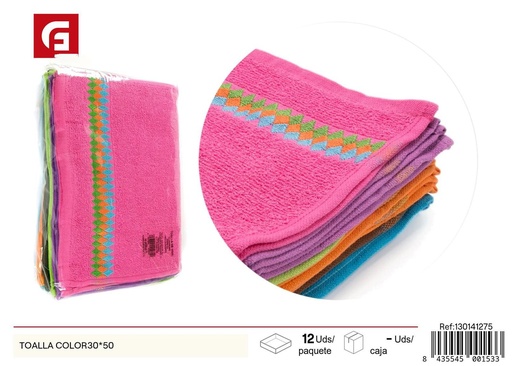 [130141275] Toalla de color 30*50 cm - Textil del hogar