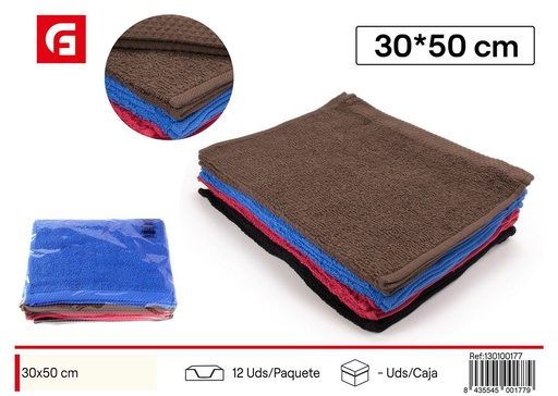 [130100177] Toalla color Dark Color 30*50 - Accesorios de baño