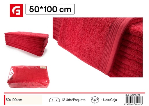 [130100207] Toalla roja 50*100 lavabo - Textiles de hogar