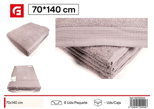 [130100244] Toalla gris de 70*140 cm - Textiles para el hogar