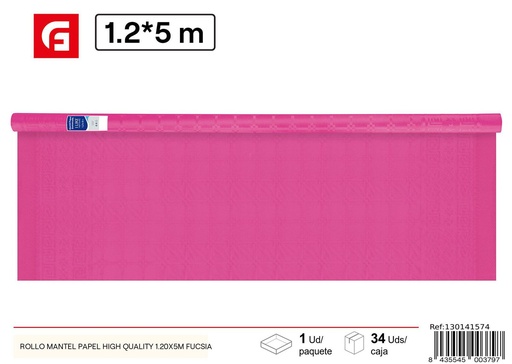 [130141574] Rollo mantel de papel fucsia 1.20x5m para fiestas y eventos