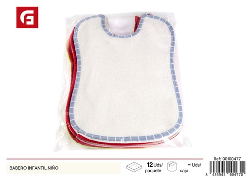 [130100477] Babero Infantil Niño - Accesorios para el Hogar