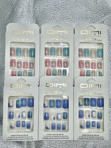 [8435560206852] Uñas postizas alto brillo 12/u AU02043E DMI para manicura