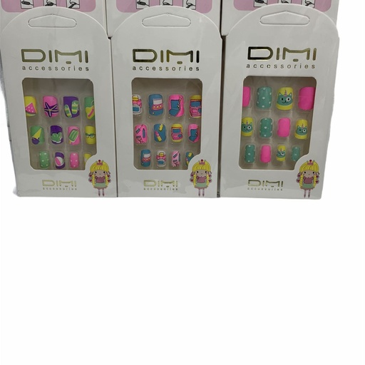 [8435560227727] Uñas postizas infantiles 12/u modelo AU02056K DMI para niños