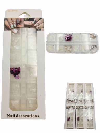 [8435560232684] Decoraciones para uñas en forma de concha 12/u - Accesorios para uñas