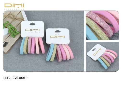 [8435560232745] Pack de 6 gomas de 10 cm - 24 unidades - Gomas básicas para cabello