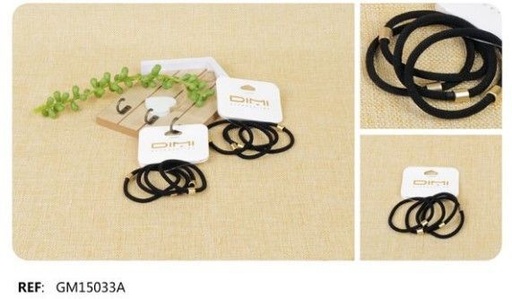 [8435560268423] Gomas 4u negro (7 cm) (24/u) GM15033A - Accesorios para el cabello