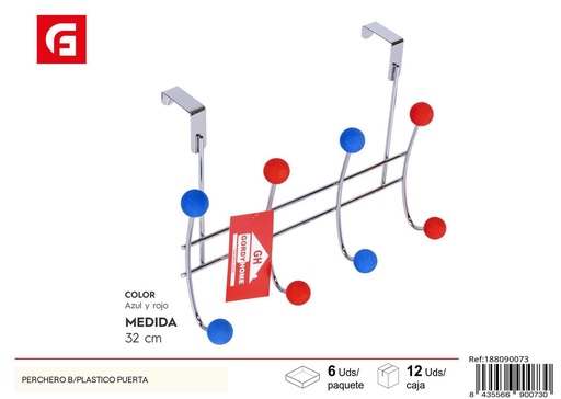 [188090073] Perchero plástico para puerta organización