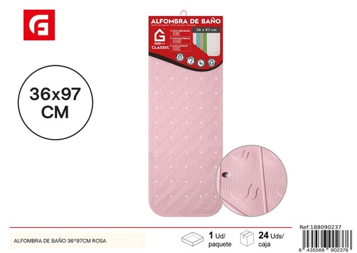 [188090237] Alfombra de baño 36x97 cm rosa - Accesorios de baño