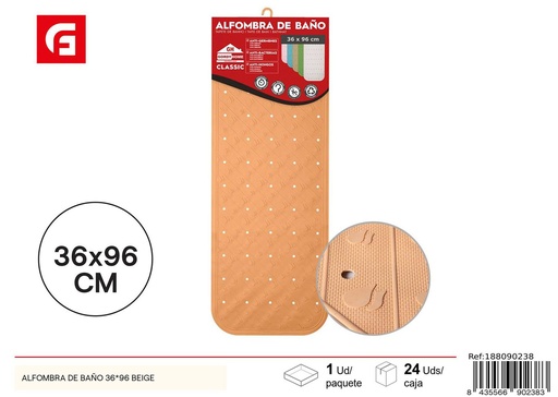 [188090238] Alfombra de baño beige 36x97 cm - Accesorios de baño