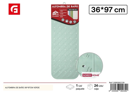 [188090239] Alfombra de baño verde 36x97 cm - Accesorios de baño