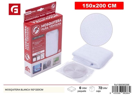 [188090286] Mosquitera blanca 150x220cm para ventanas