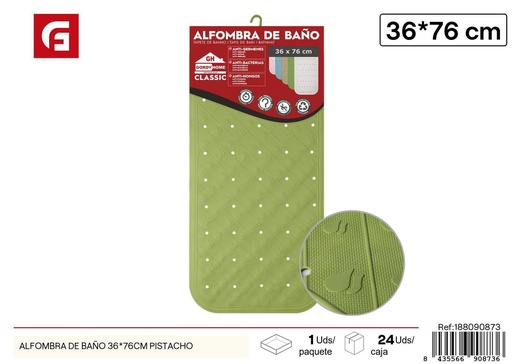 [188090873] Alfombrilla para bañera 36x76 cm pistacho - Accesorios de baño