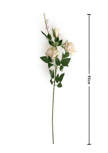 [6103002香槟色] Arreglo floral artificial de 3 cabezas - Flores decorativas
