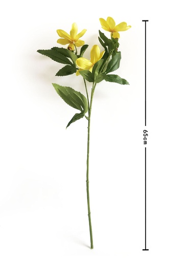 [6103014黄色] Vara flor decorativa amarilla 6103014 para arreglos florales
