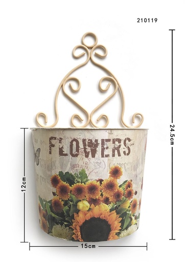 [210119太阳花] Maceta colgante con diseño de girasol para jardín y decoración exterior