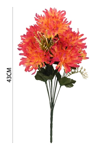 [6101075橙紫] Ramo artificial 6101075 naranja y púrpura - Flores para ocasiones especiales