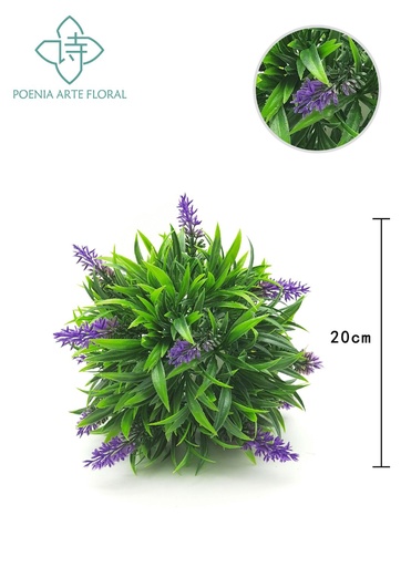 [6202003] Bola de hierba verde lavanda 22 cm - Decoración con hierbas
