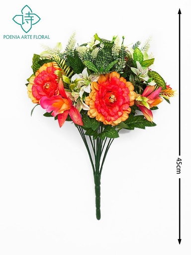 [630252-橙8435588850518] Ramo de lavanda naranja con 17 cabezas - Ramos decorativos