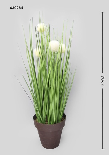 [630284] Planta decorativa de caña con 5 cabezas 60 cm - Decoración de interiores