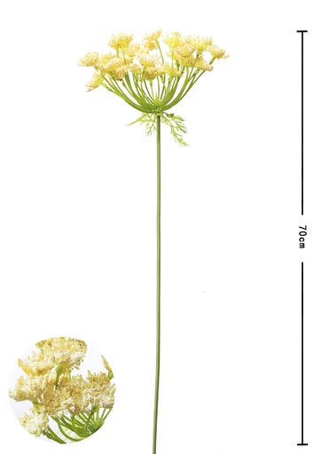 [630314奶白] Rama de flor de encaje de color leche - Decoración floral