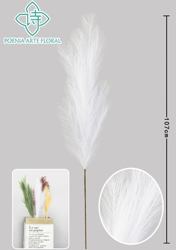 [630379-自然色] Rama de flores decorativas de 107cm - Decoración