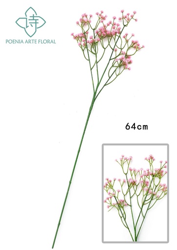 [630571-浅粉] Ramo de estrellas claras de 108 cabezales - Varas de flores artificiales para decoración
