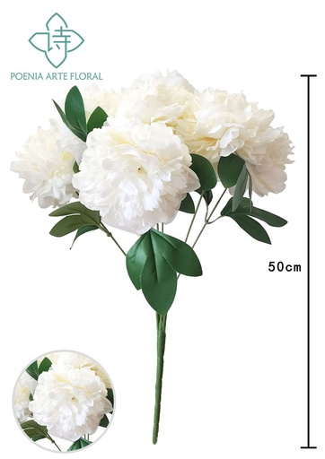 [630597-浅粉] Ramo de peonías de Noruega artificial - Adorno decorativo de flores