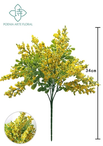 [630650紫色] Decoración floral amarilla con ramas para decoración
