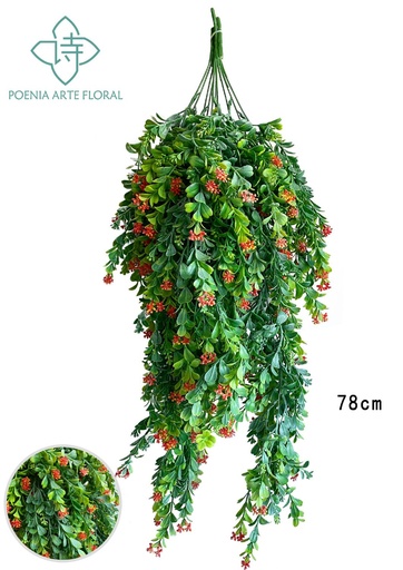 [630660-橘色] Decoración floral de pared con flor 2pcs para el hogar