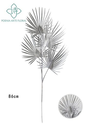 [630687-银色] Rama de hojas artificiales doradas - Decoraciones