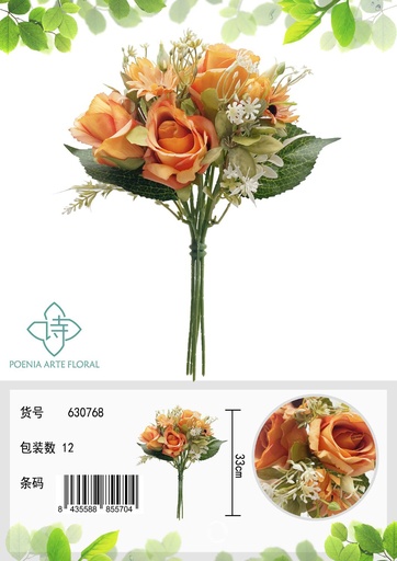[630768白色] Ramo de flores con rosas - Arreglos florales