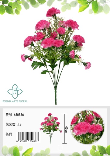 [630836玫红] Ramo de flores artificiales 630836 para decoración de tumbas