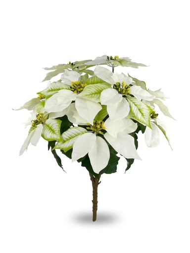 [630873-CREMA] 12 cabezas de flores artificiales - Decoraciones artificiales