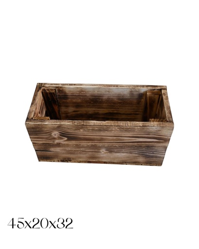 [631038] Macetero de madera 45x20x32cm para jardín y exteriores